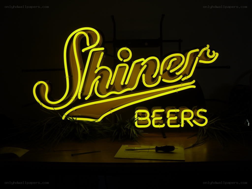 Shiner Beers neon sign