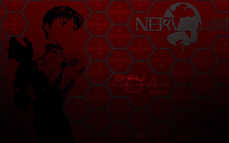 Shinji Ikari NERV emergency screen