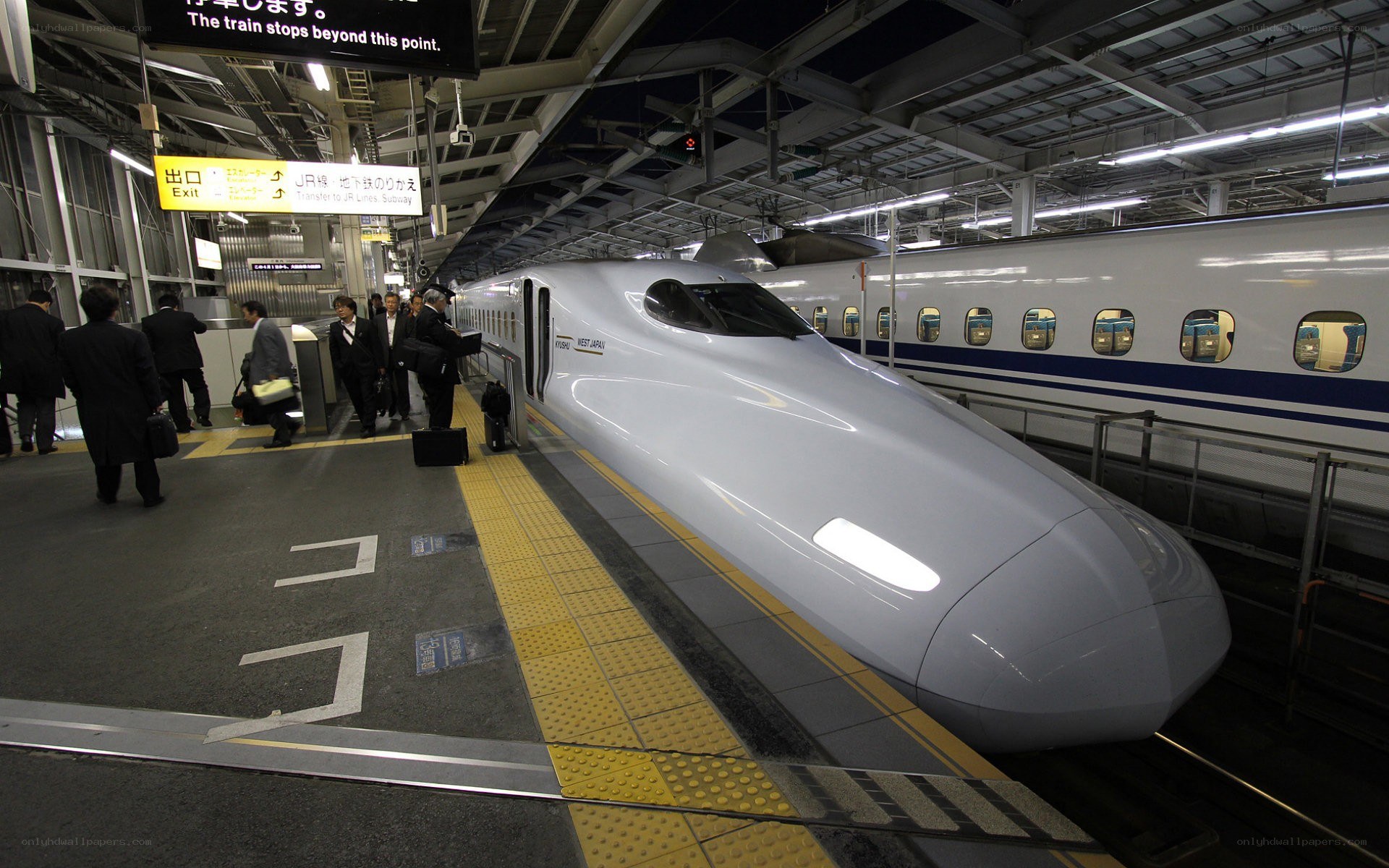 Shinkansen train at station