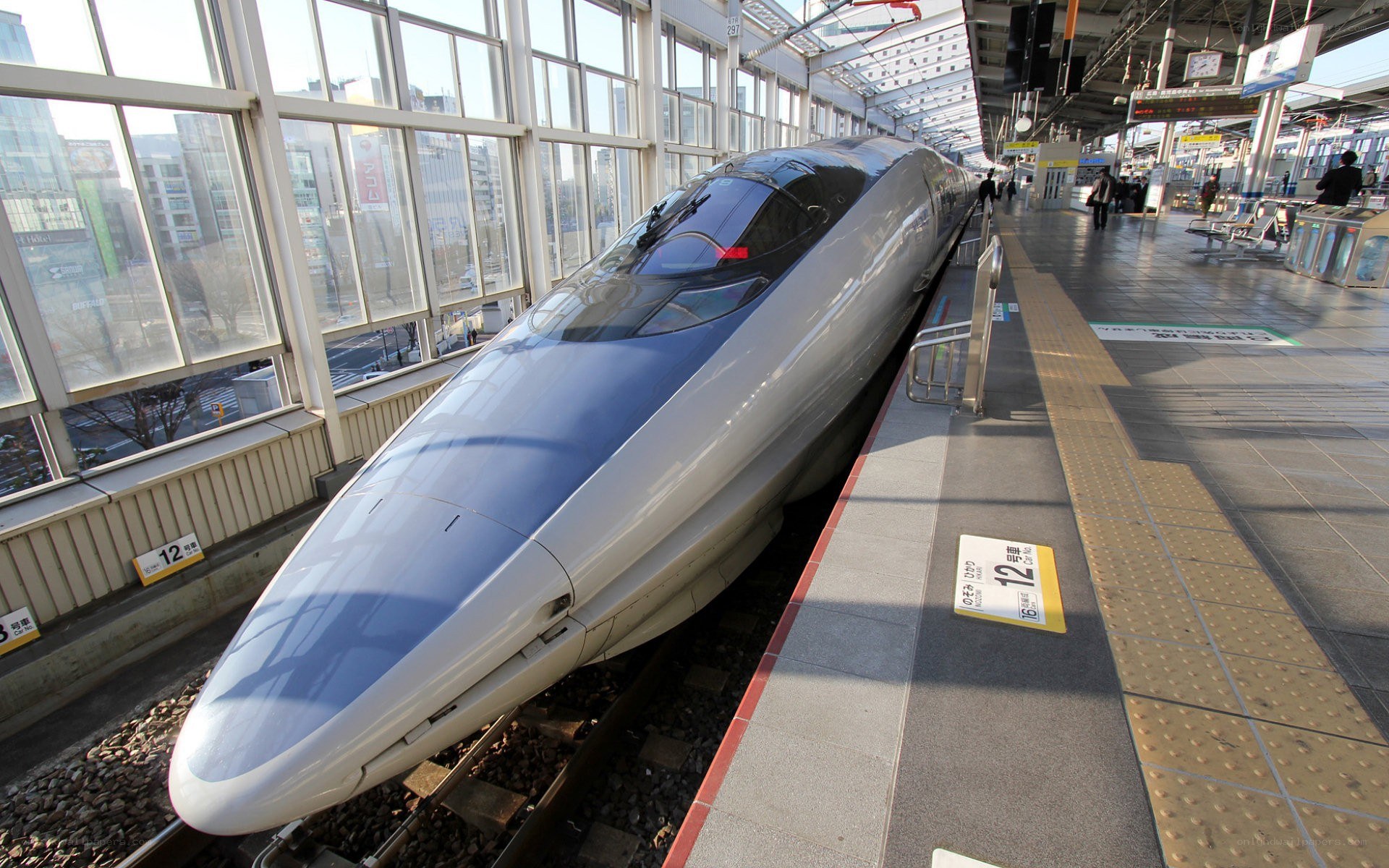Shinkansen train at station