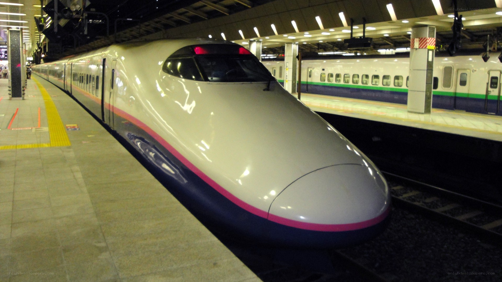 Shinkansen train at station