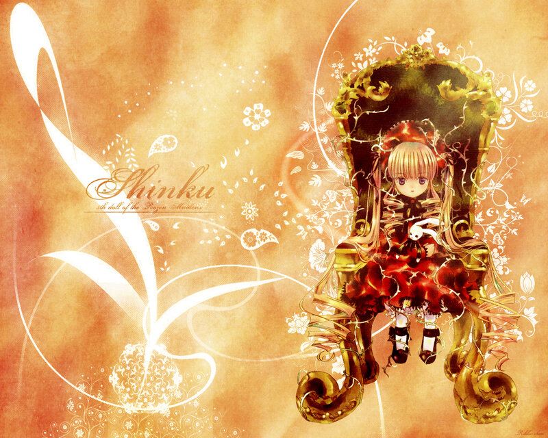 Shinku doll in ornate chair