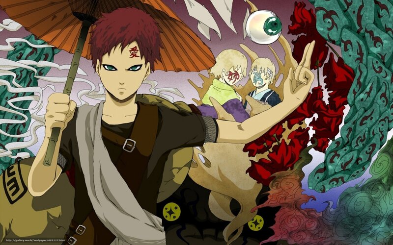 Shinobi with parasol and tailed beasts