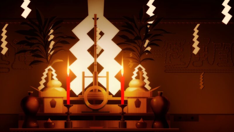 Shinto Altar with Candles