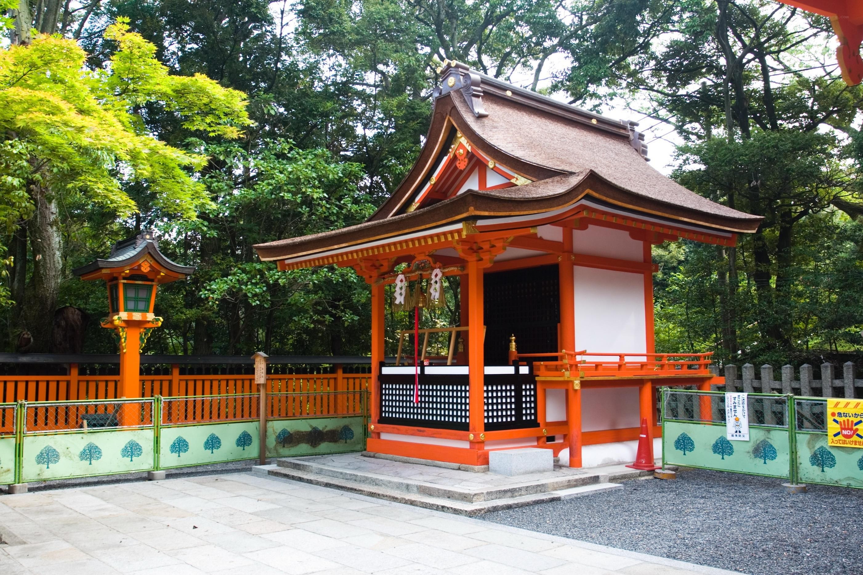 Shinto shrine in a forest
