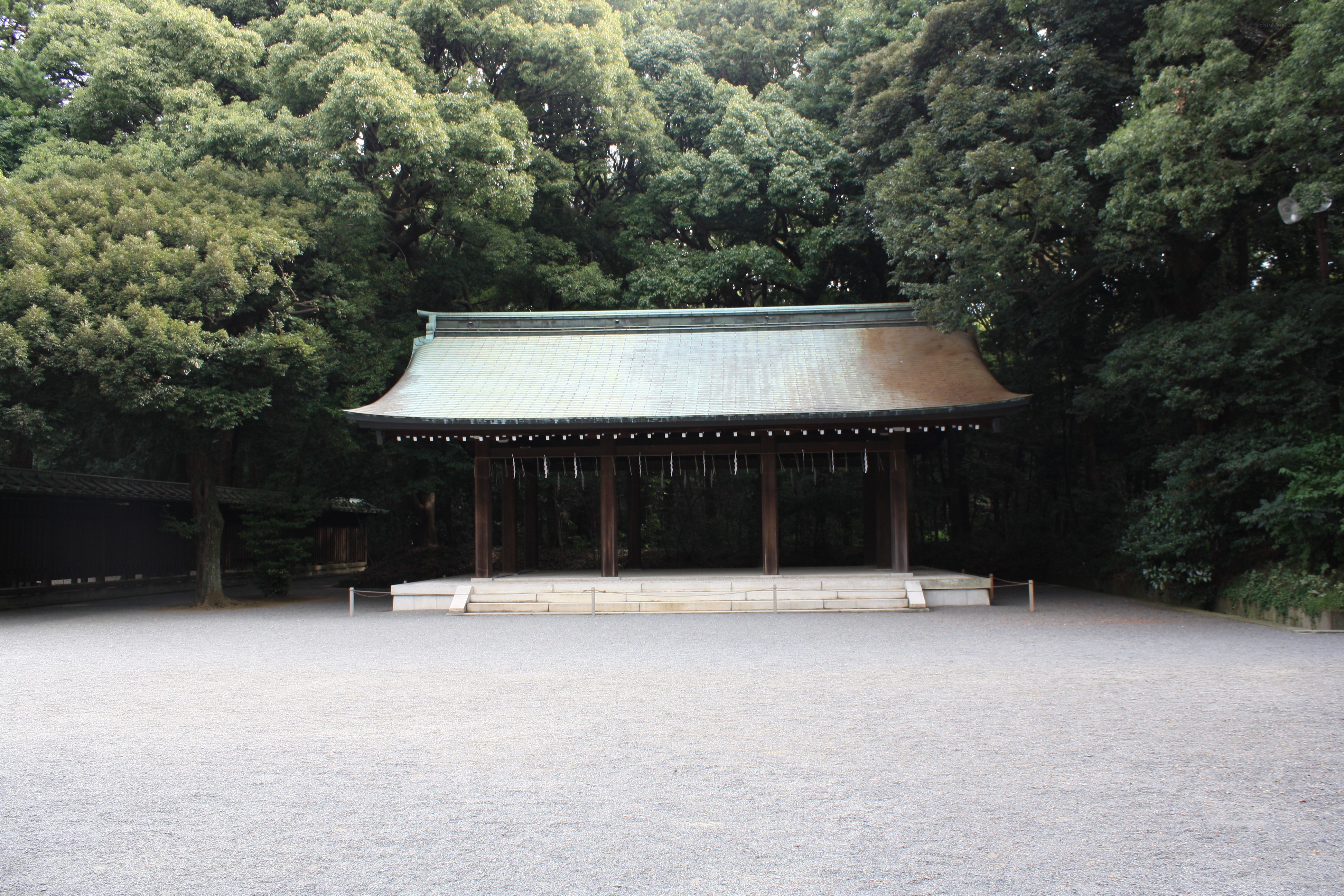 Shinto shrine in forest