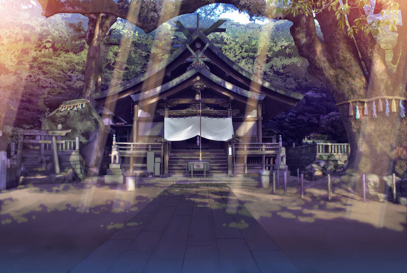 Shinto Shrine in Forest — Green, Serene
