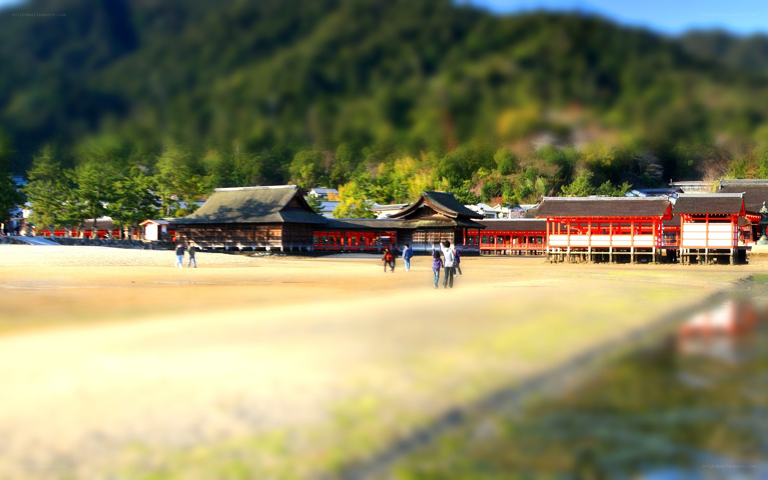 Shinto shrine on a beach