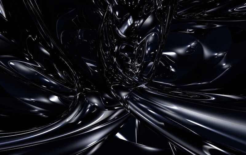 shiny black liquid abstract