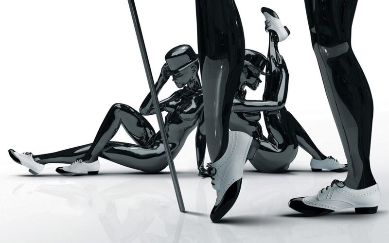 Shiny Black Mannequins