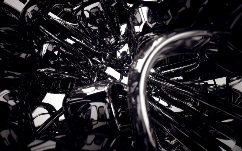 Shiny Black Tubes