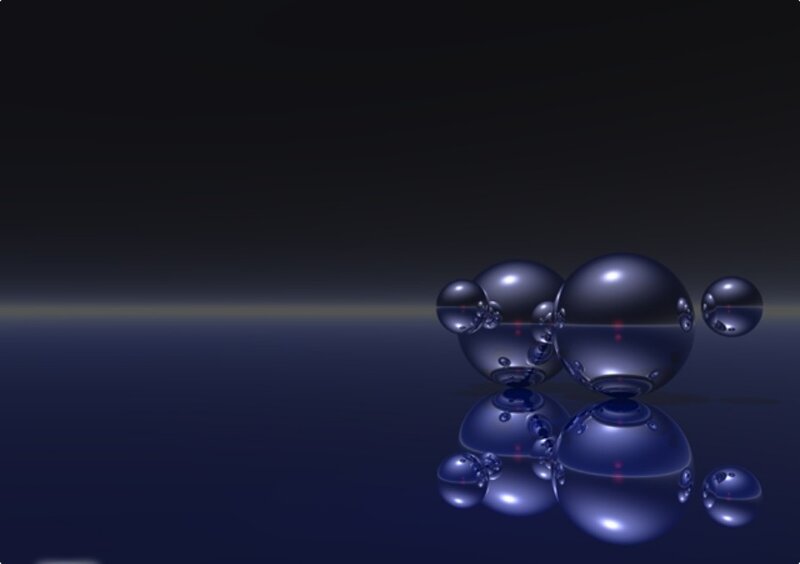 Shiny Blue Spheres — Serene, 3d Render