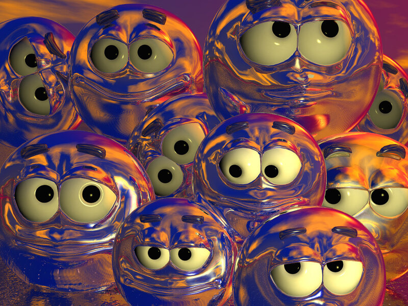 shiny cartoon faces cluster