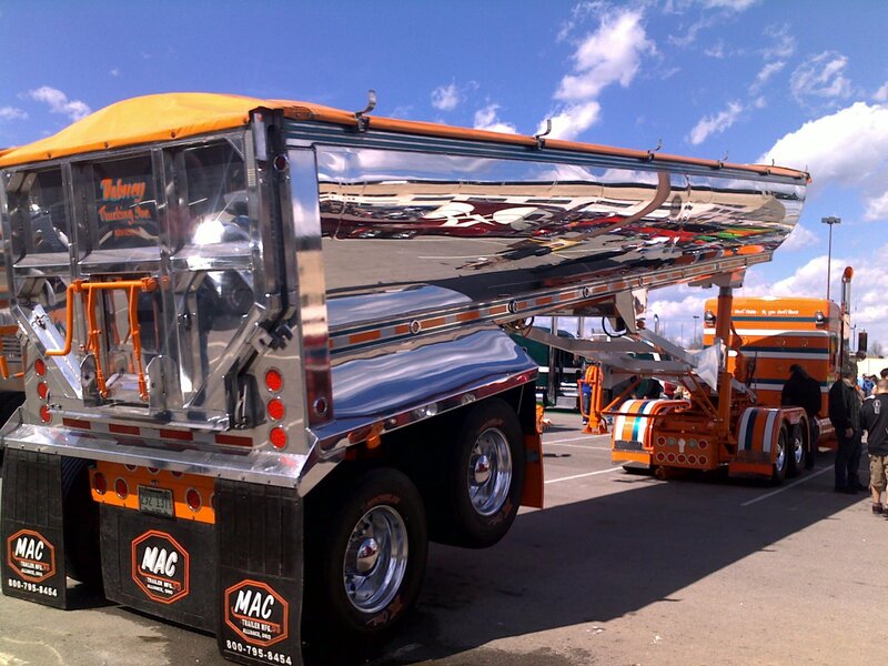 Shiny chrome dump trailer