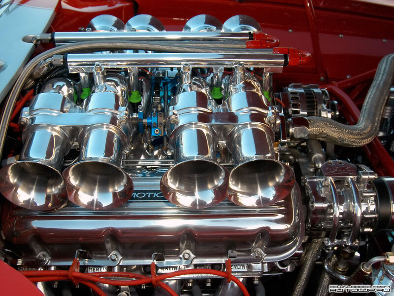 shiny chrome engine components