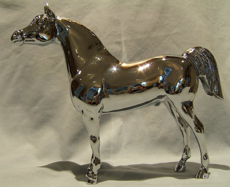 Shiny Chrome Horse Figurine