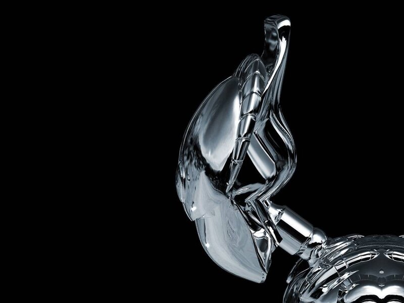 shiny chrome trophy