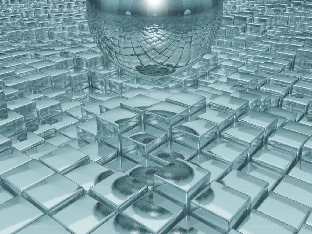 shiny cubes and disco ball