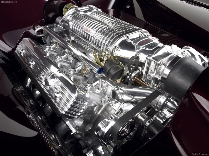 shiny engine in a car