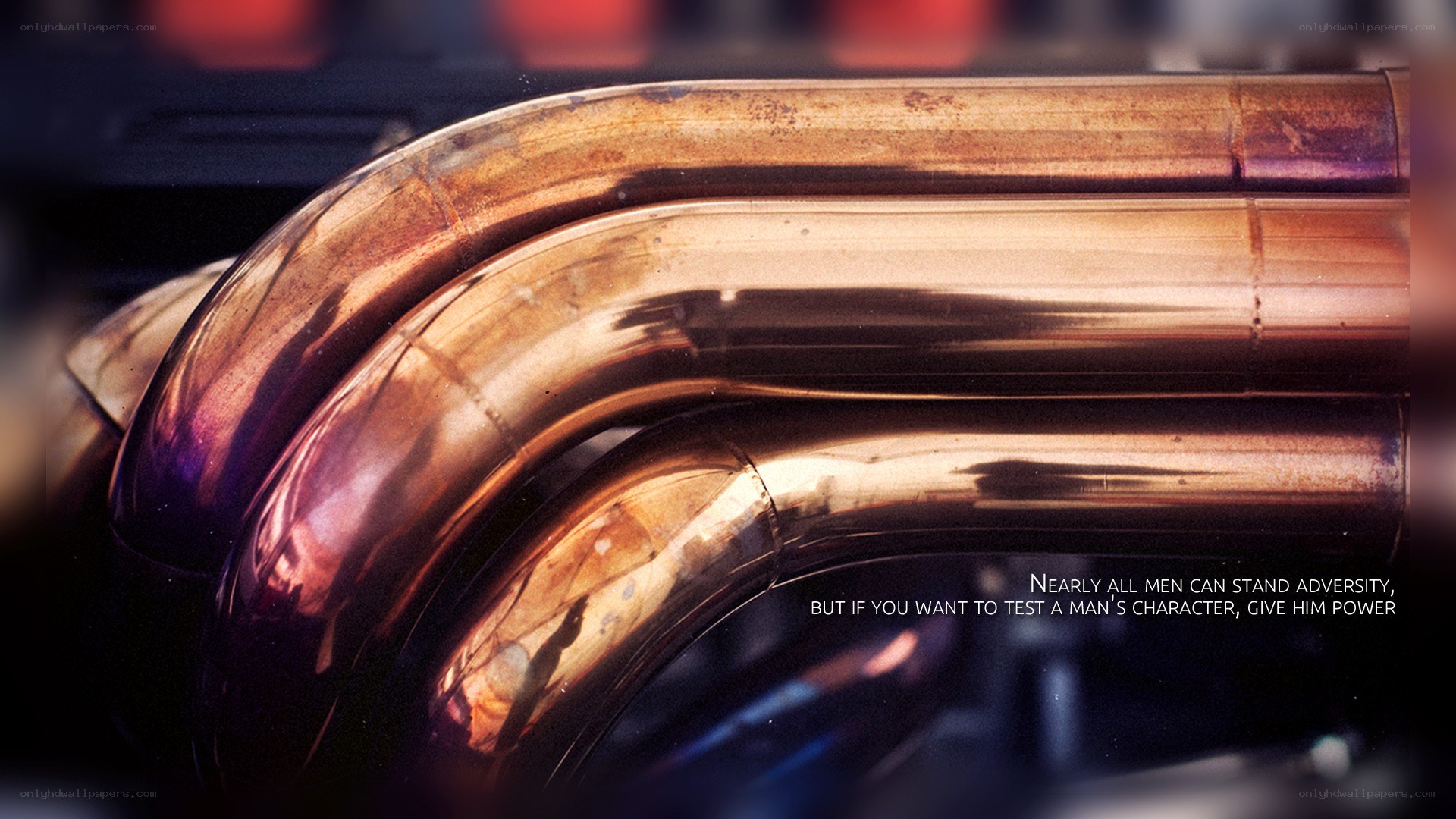 shiny exhaust pipes