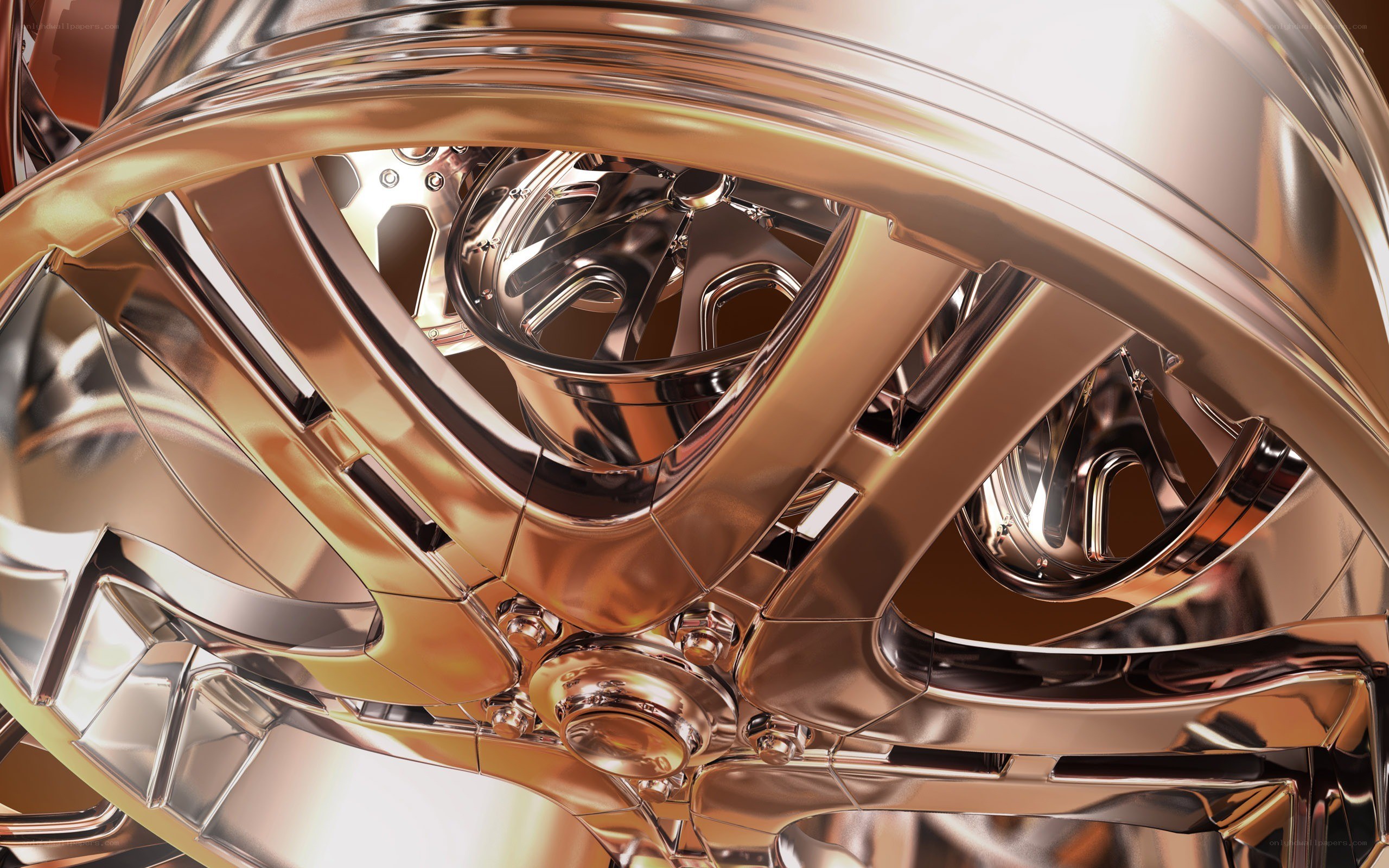 shiny gold wheel close-up
