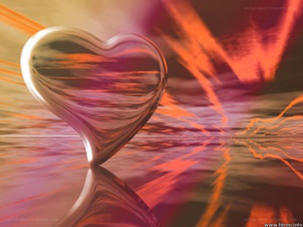Shiny heart with colorful background