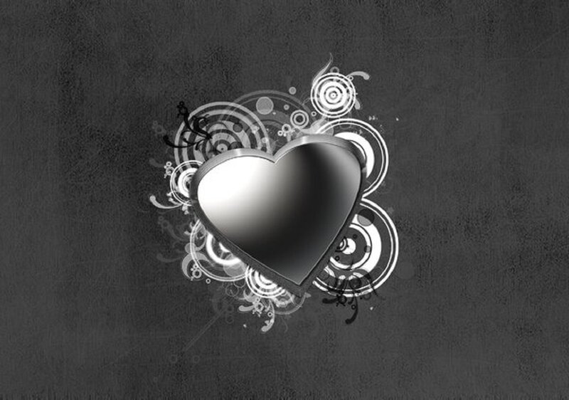Shiny Heart with Swirls
