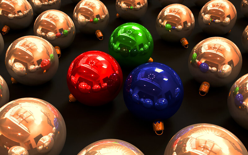Shiny Holiday Ornaments