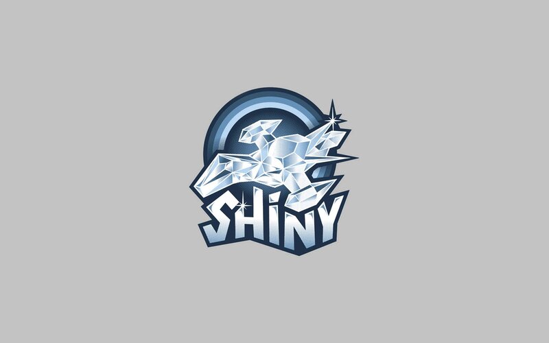 Shiny logo with crystal design