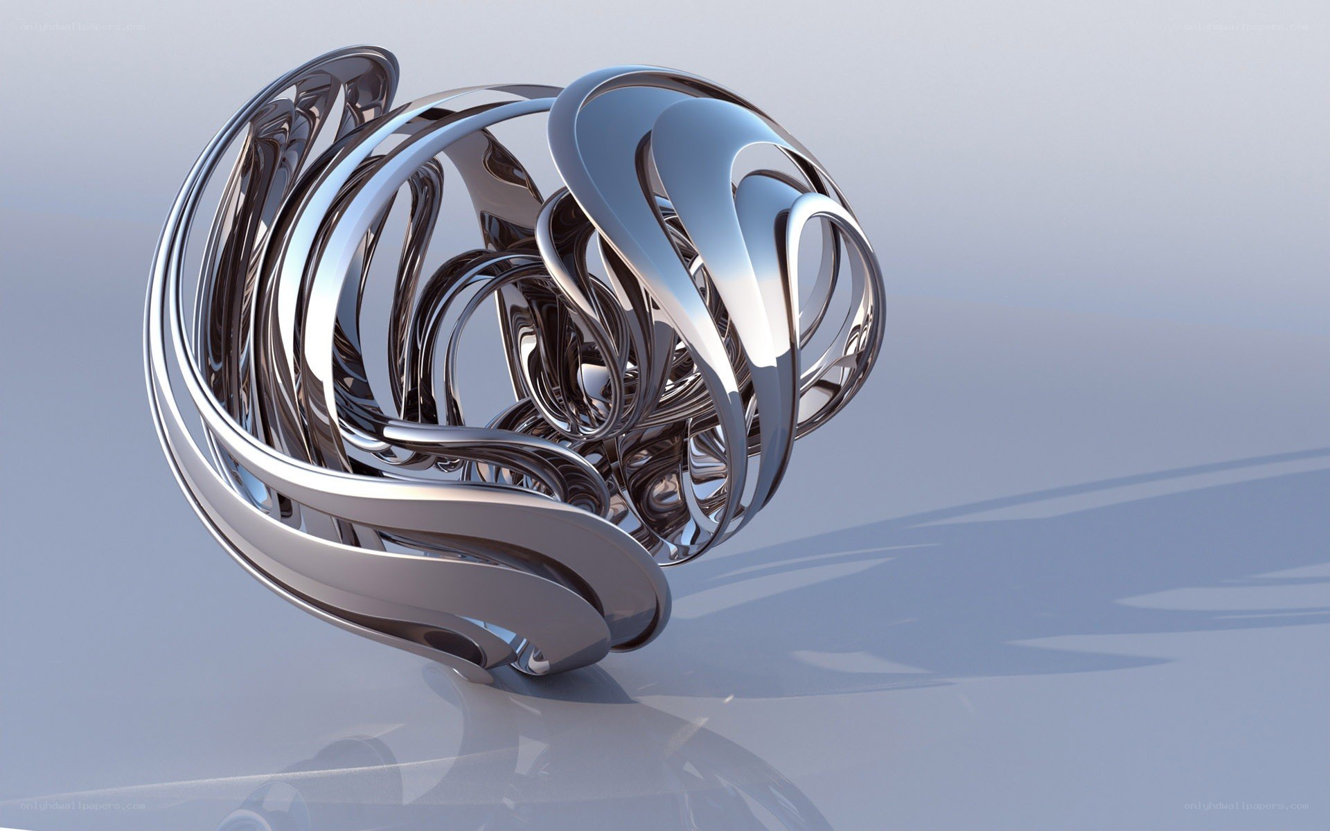 shiny metal sculpture