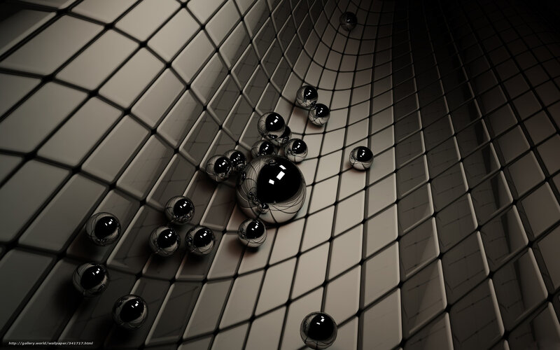 Shiny Metal Spheres — Black, Dramatic, 3d Render