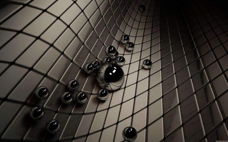 Shiny Metal Spheres — Black