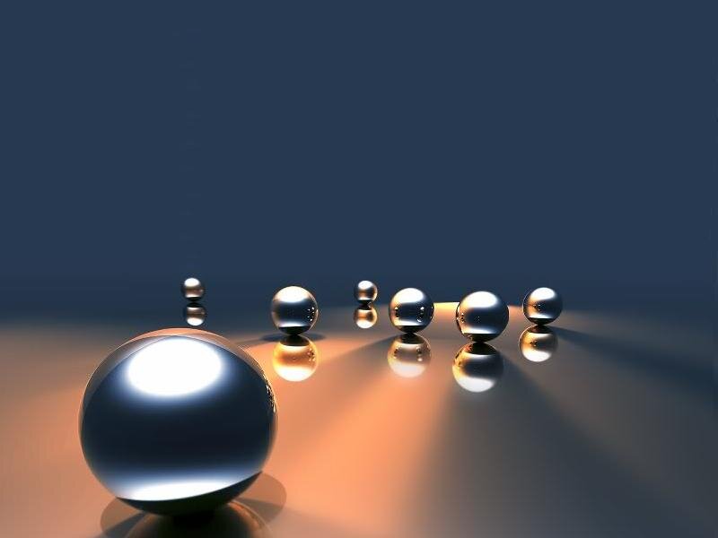 Shiny Metal Spheres — Blue