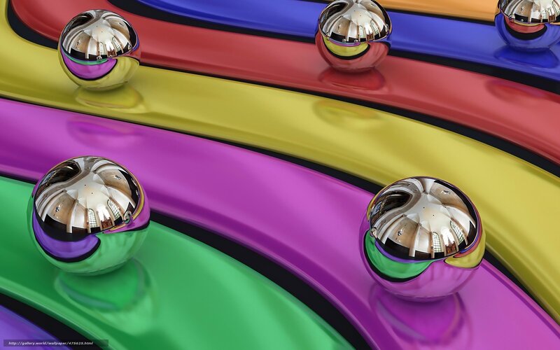 Shiny Metal Spheres — Green