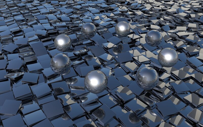 Shiny Metal Spheres — Silver