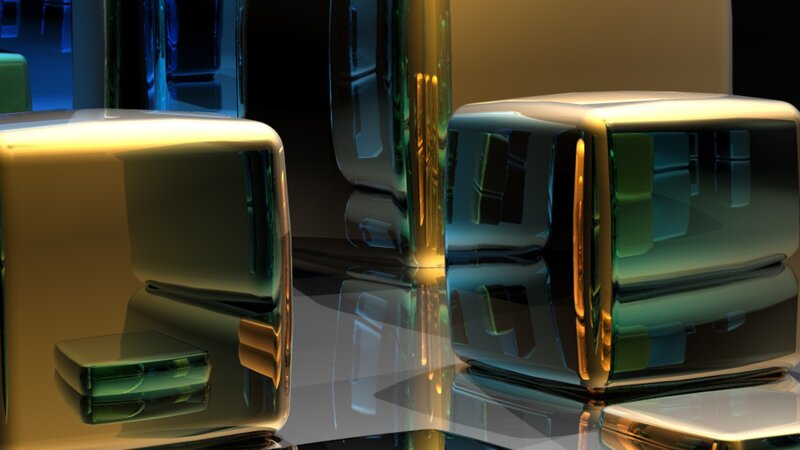 Shiny Metallic Cubes