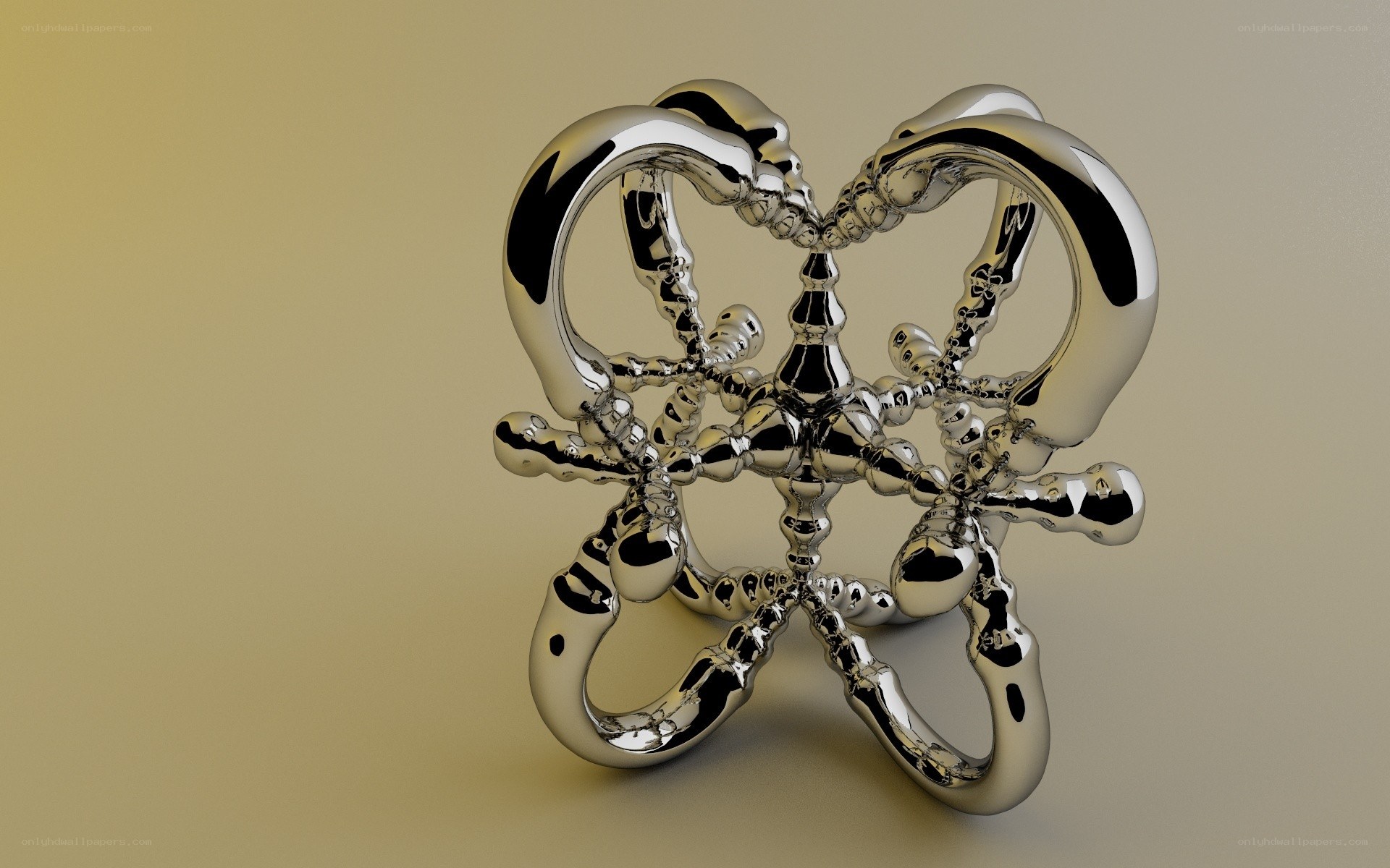 Shiny metallic sculpture