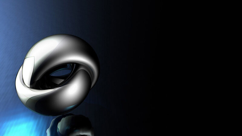 Shiny Metallic Sphere — Blue