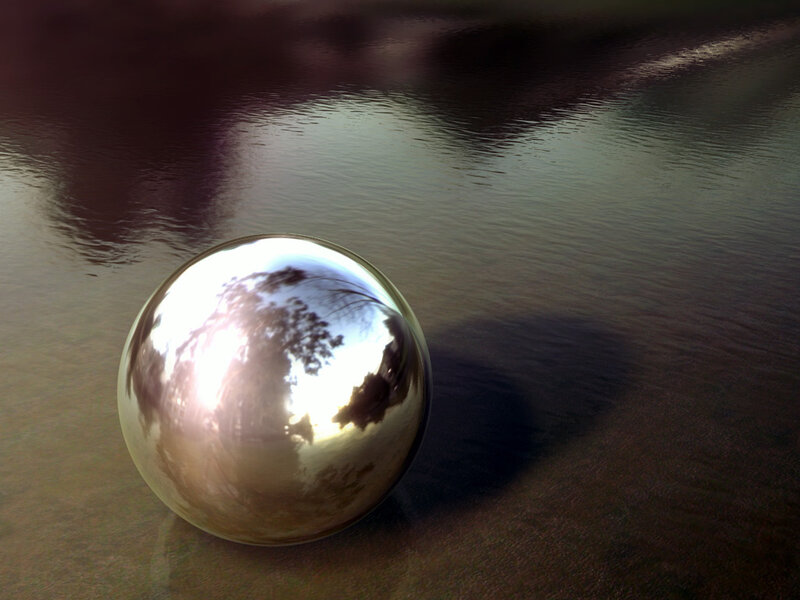 Shiny Metallic Sphere — Silver