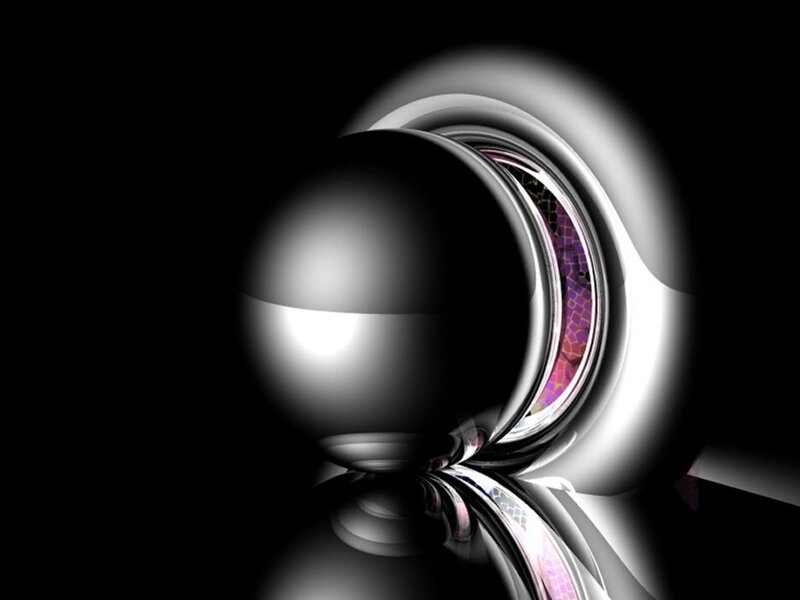 Shiny Metallic Spheres — Black