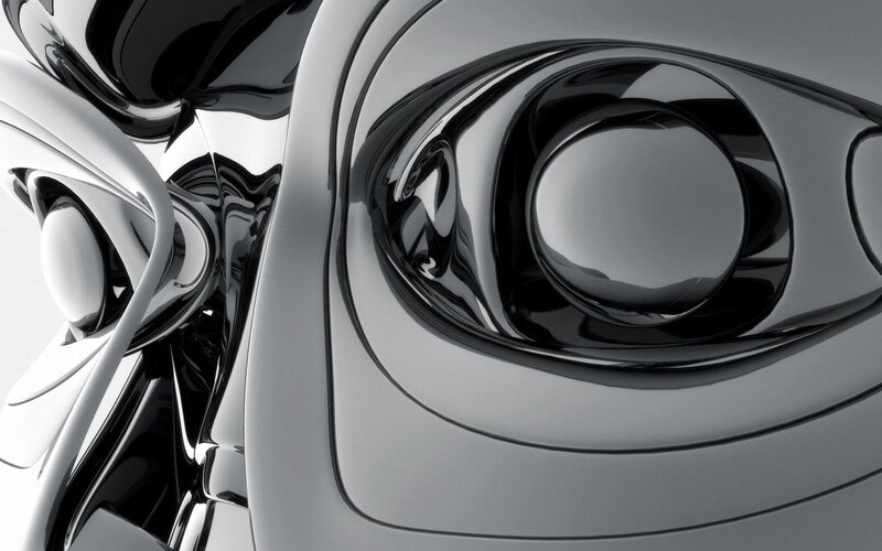 Shiny Metallic Surface — Black