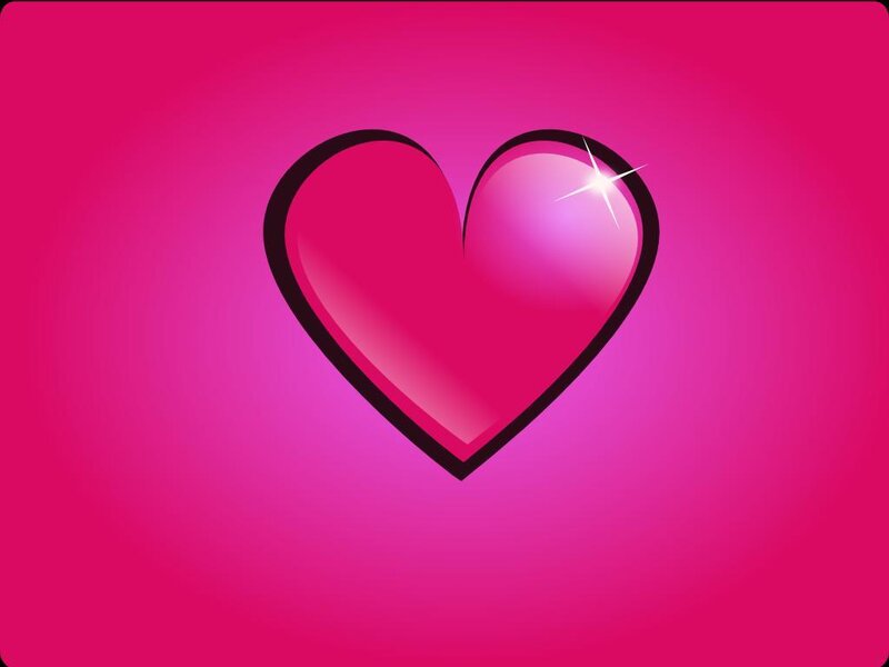 shiny pink heart icon