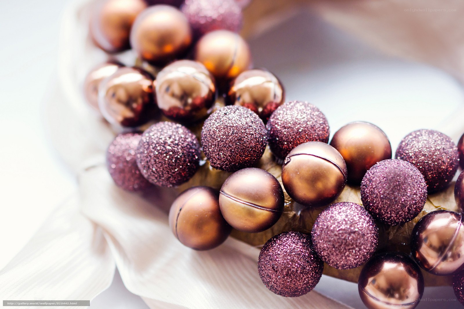 shiny purple and gold ornaments