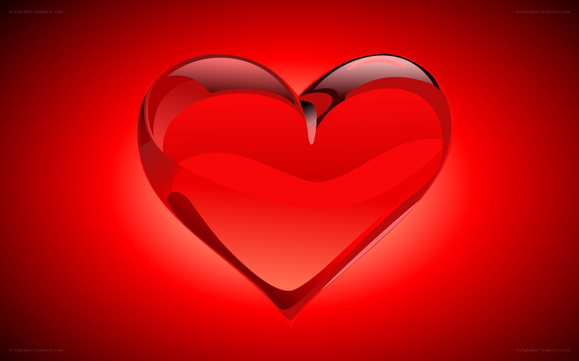 shiny red heart symbol