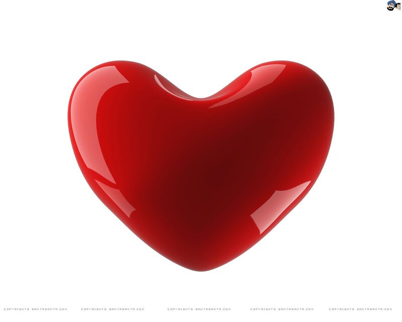 shiny red heart