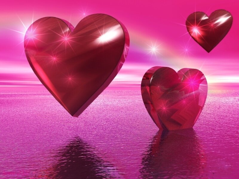 Shiny Red Hearts
