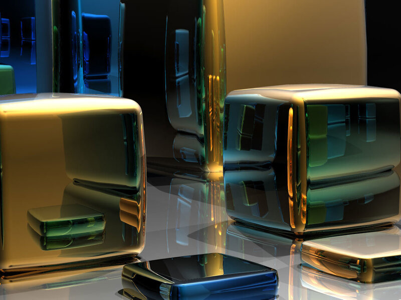 Shiny Reflective Cubes