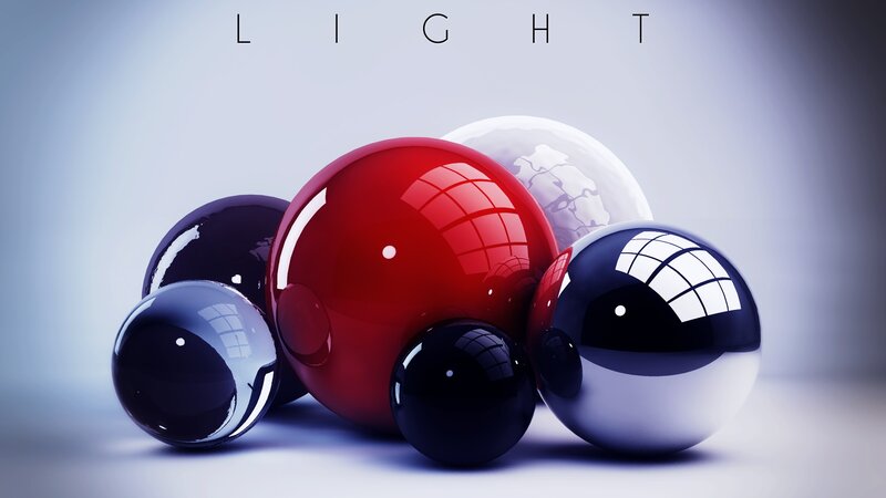 Shiny Reflective Spheres — Red