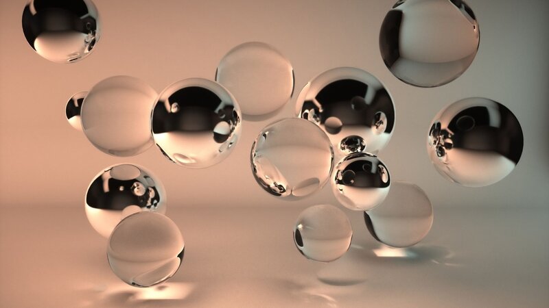 Shiny Reflective Spheres — Silver, Calm, 3d Render