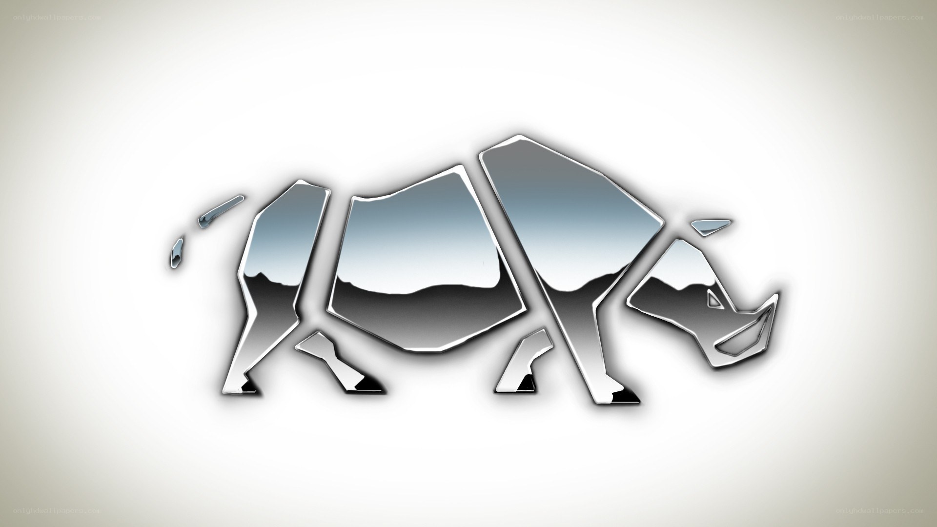 shiny rhino logo design